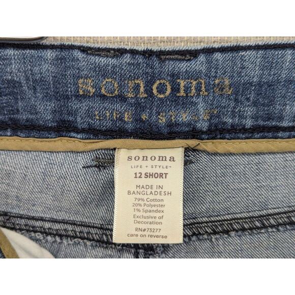 Sonoma Blue Jeans Size 12 Short Original Straight -0424B162 - Picture 2 of 8